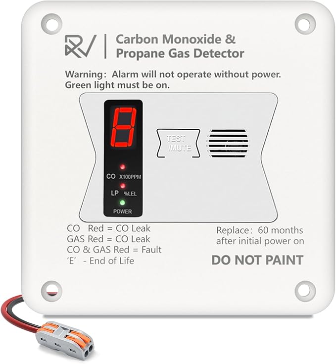 RV Carbon Monoxide and Propane Detector, 2 in 1 Dual CO/LP Gas Alarm, Replace by LeakbeeCreatingaSafeHome