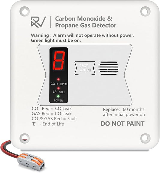 RV Carbon Monoxide and Propane Detector, 2 in 1 Dual CO/LP Gas Alarm, Replace by LeakbeeCreatingaSafeHome