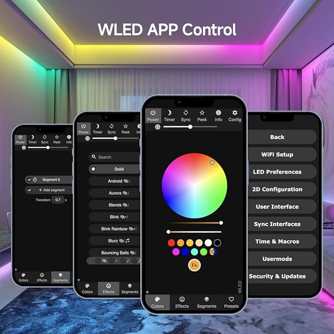 BTF-LIGHTING ESP32 WLED LED Strip Controller SP803E Built-in Mic DIY Dynamic - Image 5