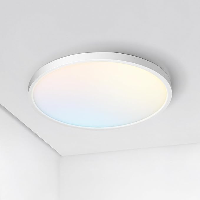 ASD LED 12" Round Flush Mount Ceiling Light Fixture, Low Profile Surface by ASDLightingCorporation