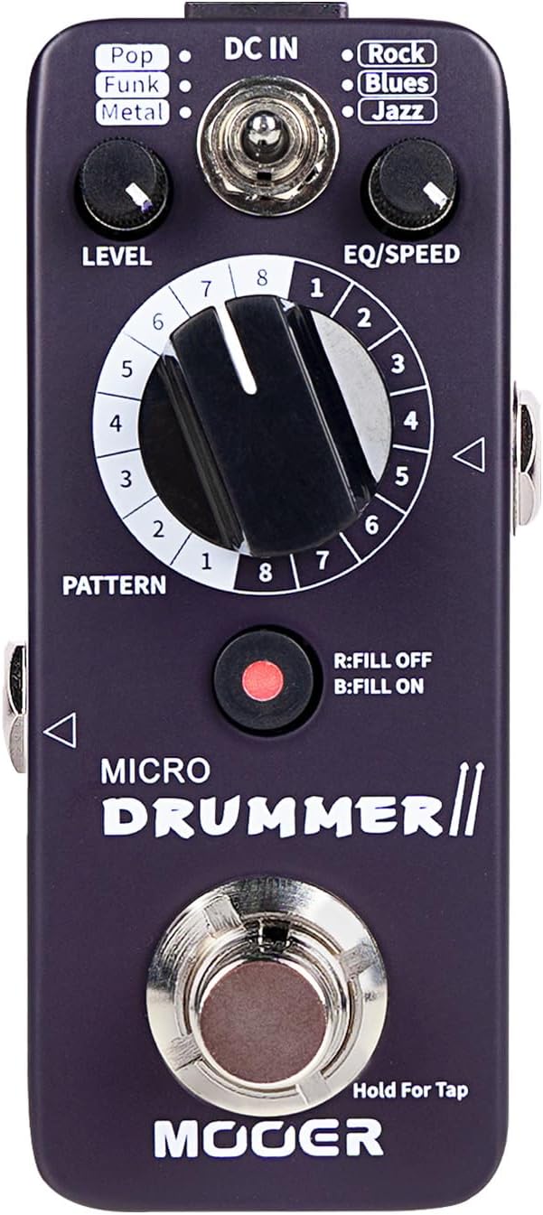 MOOER Micro Drummer II Guitar Drummer Pedal Drum Machine Effect by MOOER