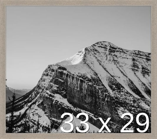 Frame It Easy 33 x 29 Rustic Gray Wood Frame by FrameItEasy