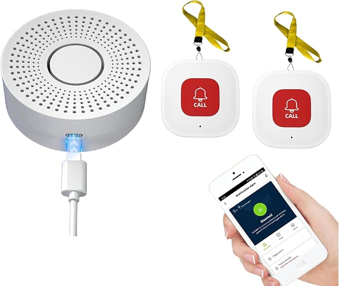 DwyenSlo WiFi Caregiver Pager Call Button Wireless Nurse Alert Call Bell by DwyenSlo