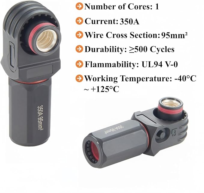 1 Set Battery Energy Storage Connector 350A 95mm² High Current HV Connectors - Image 3