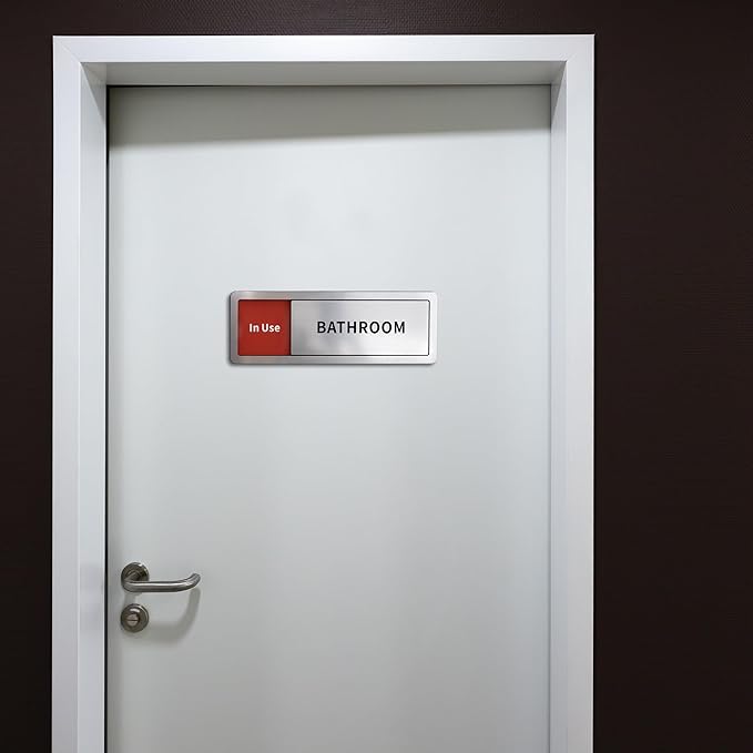 Bathroom Sliding Door Signs, Restroom Signs - Image 7