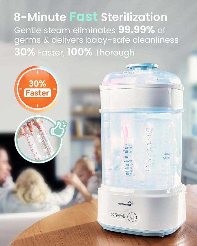 Bottle Sterilizer and Dryer, Compact Electric Steam Baby Bottle Sterilizer - Image 4