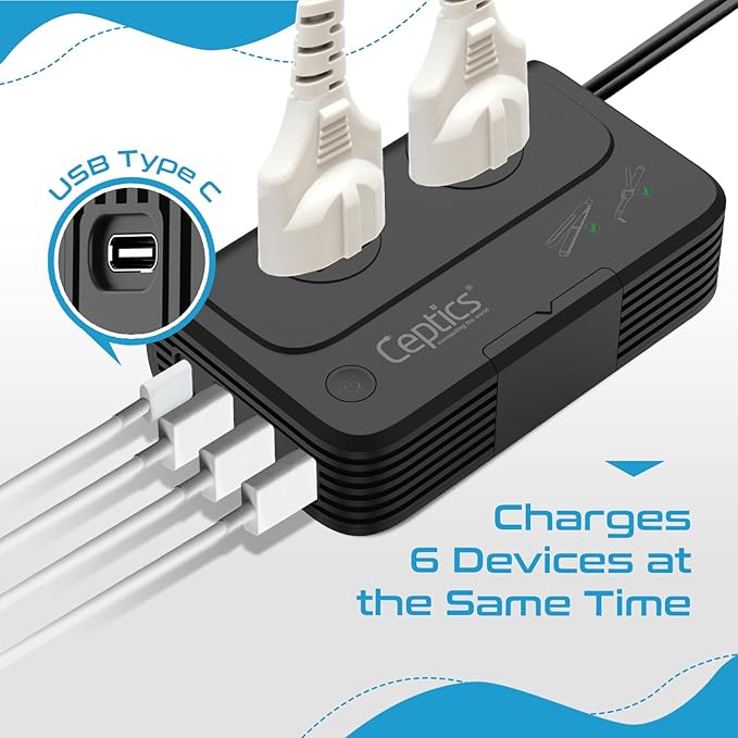 Ceptics - 6 in 1 Travel Adapter and Voltage Converter, 220V to 110V Converter - Image 7