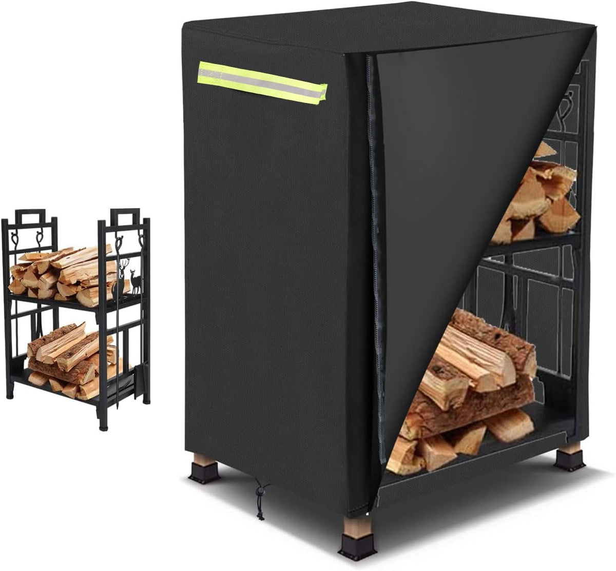 firewood log rack cover, outdoor wood cover with, main product view