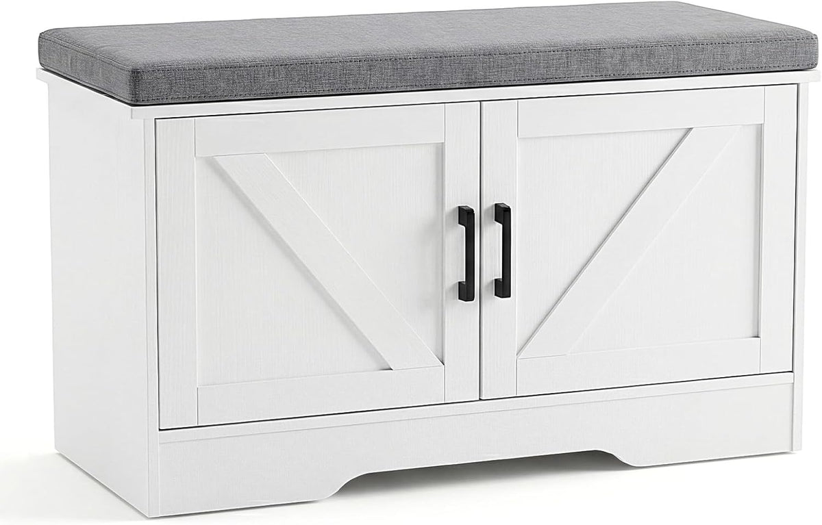 dumos 28" shoe bench with storage for entryway, main product view