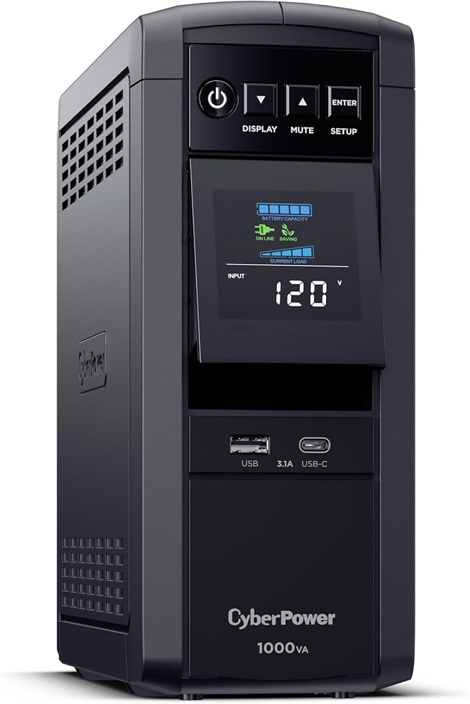 CyberPower CP1000PFCLCD PFC Sinewave UPS Battery Backup and Surge Protector - Image 3