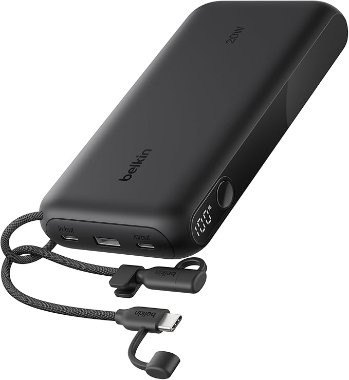 Belkin Portable Charger, USB-C Power Bank 20, 000mAh w/ 2X USB-C Ports & 1x A by Belkin