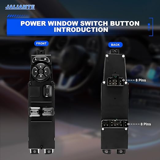 JALIAMTE 56045538AD Master Power Window Switch, 56049804AB Left Front Driver - Image 2