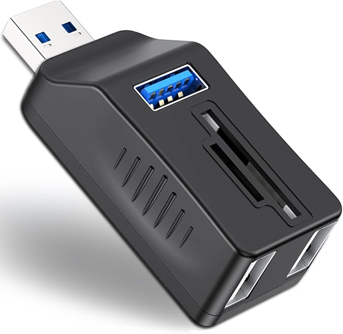VIENON 5-Port USB 3.0 Hub with SD TF Card Reader, USB Extender Adapter with by vienon