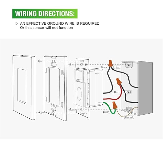 RAYZEEK Motion Sensor Light Switch, Single Pole, No Neutral Wire, PC Fireproof - Image 2