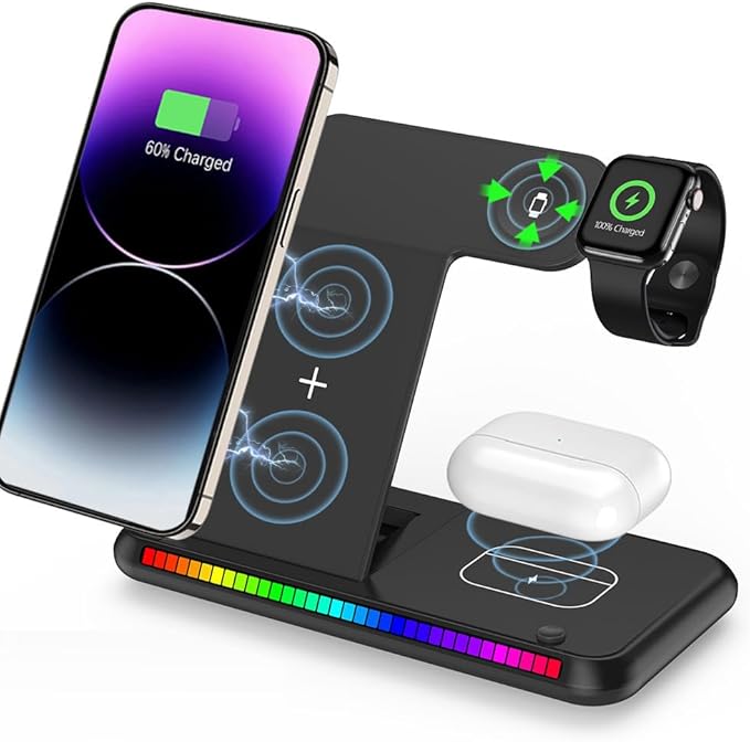 IHAO 3in1 Multifunctional Foldable Wireless Charging Station by IHAO