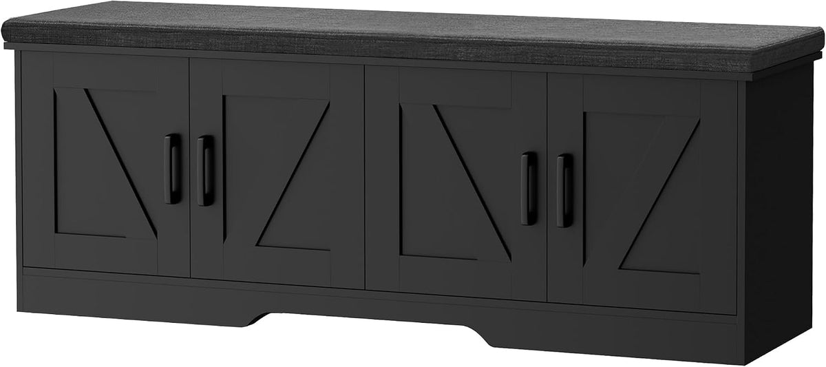homsho farmhouse shoe storage bench with 4 barn, main product view