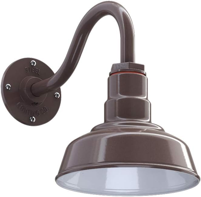 Steel Lighting Co. Hawthorne Barn Light | Outdoor Wall Mounted | 8 inch Dome | by SteelLightingCo