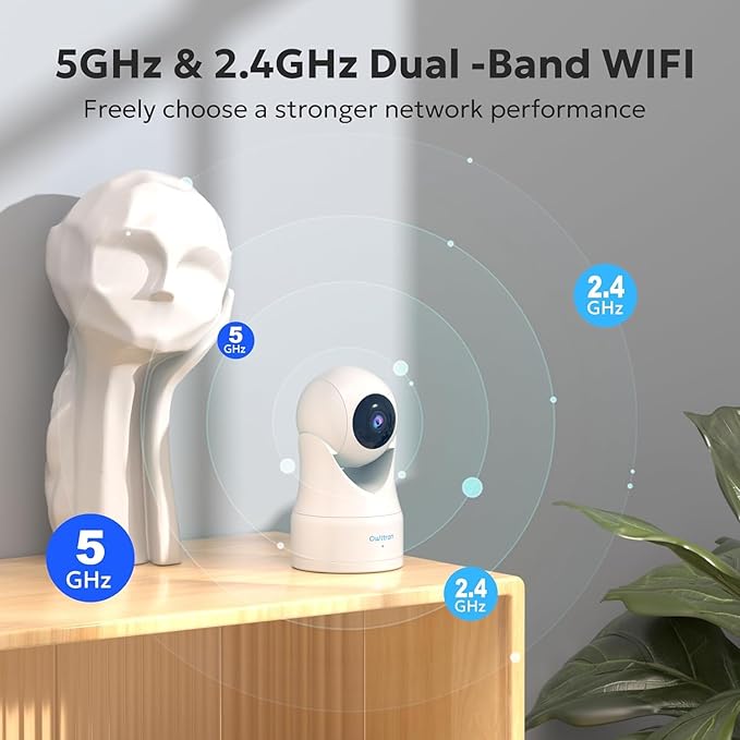 owltron Indoor Security Camera 5MP, 5GHz/2.4G WiFi Camera - Image 3