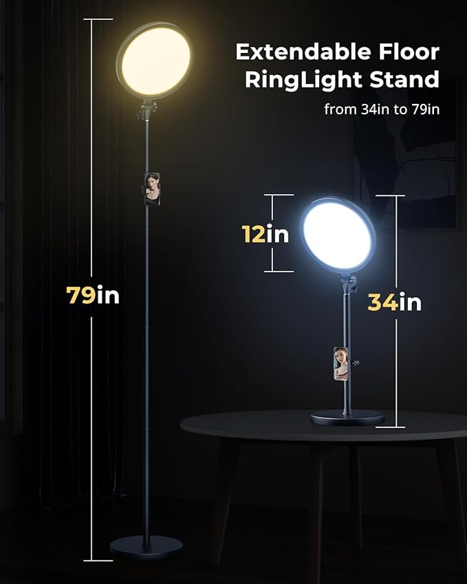 Aureday 12” Selfie Ring Light - Image 4
