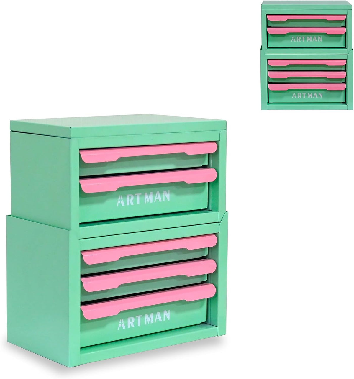 mini metal tool box, 2+3 layer portable steel, main product view