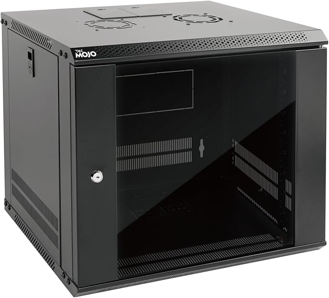 Tecmojo 9U Wall Mount Server Cabinet IT Network Rack Enclosure Lockable Door by Tecmojo