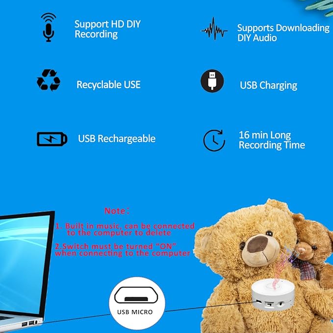 JRGKJCP 16 Minutes Voice Recorder, Record Custom Message - Image 5