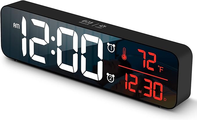 Hournor Digital Clock for Bedroom, Digital Wall Clock for Living Room Decor by HournorDigitalClock