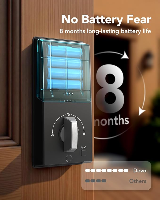 Devo G2 Fingerprint Smart Door Lock, Keyless Entry Door Lock, App Control - Image 5