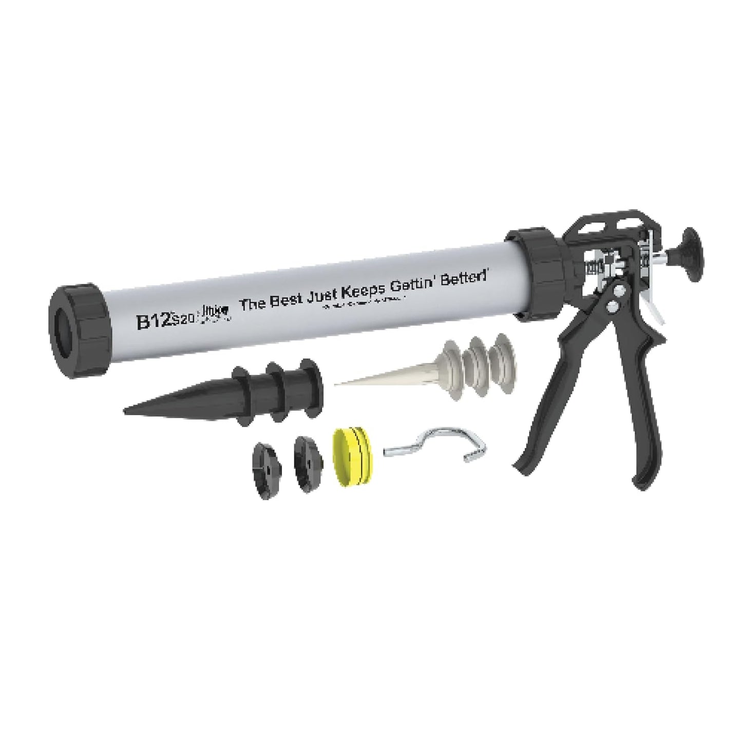 Albion Engineering Company B12S20 B-Line Manual Sausage Caulking Gun, 20 oz, 12:1 Drive | 12:1 drive ratio