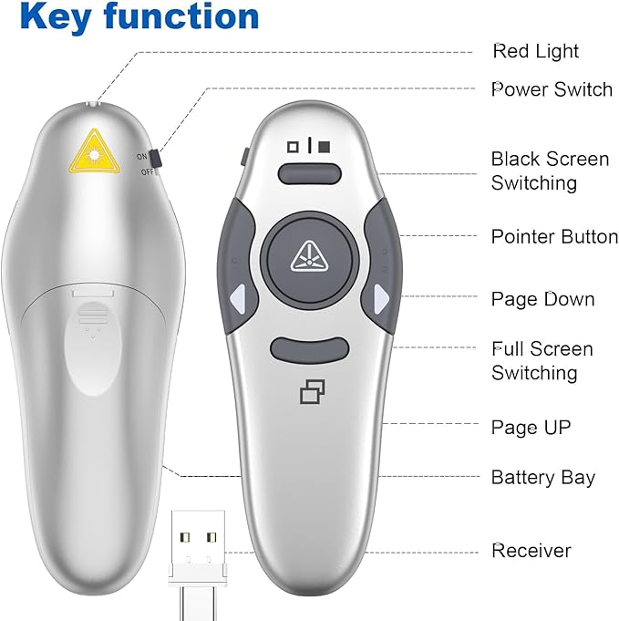 QUI Presentation Clicker Wireless Presenter Remote Clicker - Image 7