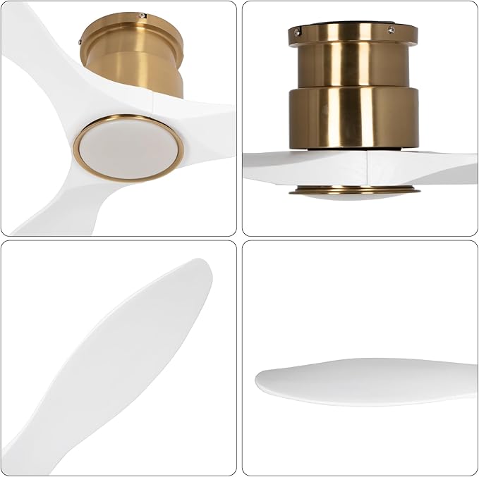 52 Inch Ceiling Fan with Lights and Remote, Modern 3 Blade Ceiling Fans - Image 6