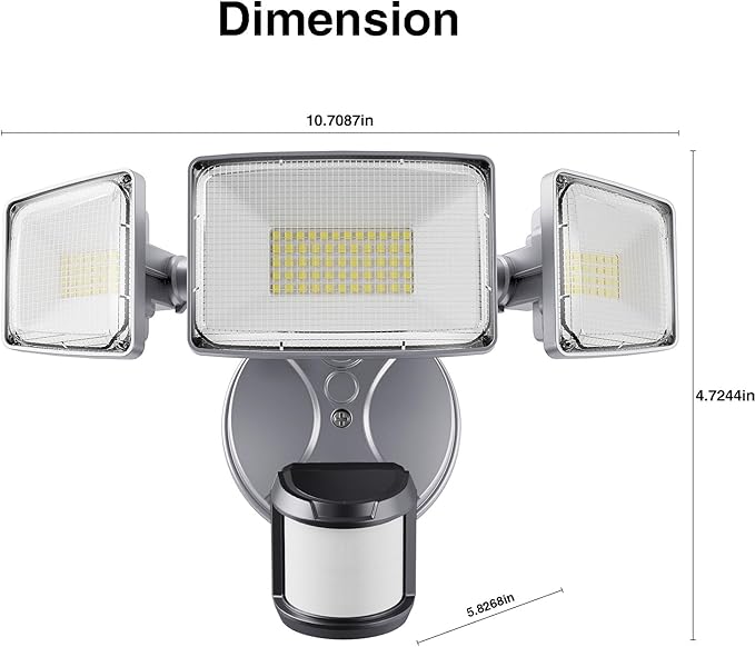 Onforu 75W LED Motion Sensor Outdoor Lights, Dusk to Dawn Flood Light Outdoor - Image 8