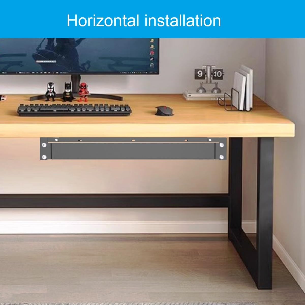 1U Vertical Wall Mount Rack - Steel Vertical Patch Panel Mounting Bracket for 19 inch Networking Equipments (Pack of 2)
