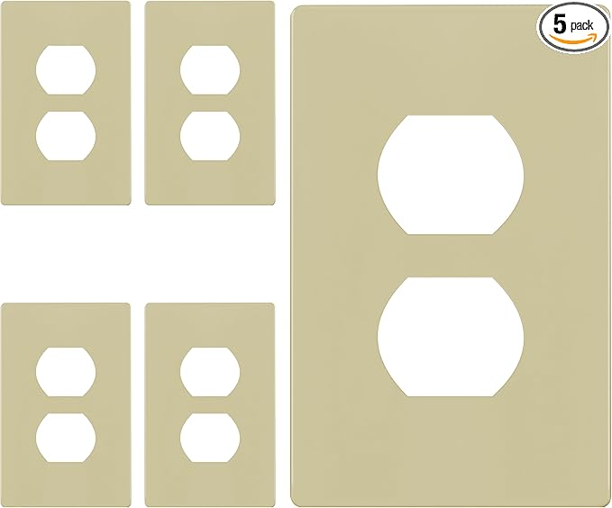 ENERLITES Screwless Duplex Wall Plates, Child Safe Receptacle Outlet Covers by Enerlites