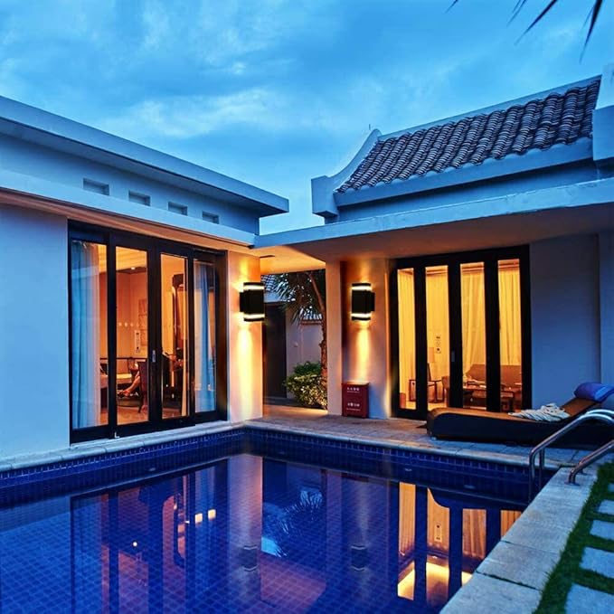 rosykite Modern LED Outdoor Wall Lights, Dusk to Dawn Outdoor Lighting Fixtures - Image 7