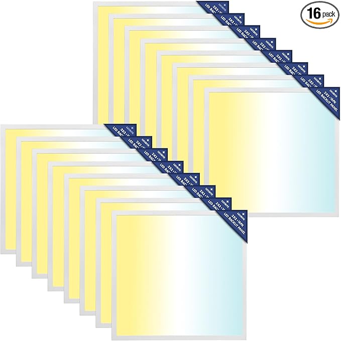 LUXRITE 2x2 FT LED Flat Panel Light, 5CCT Color Selectable 3000K 3500K 4000K by LUXRITE