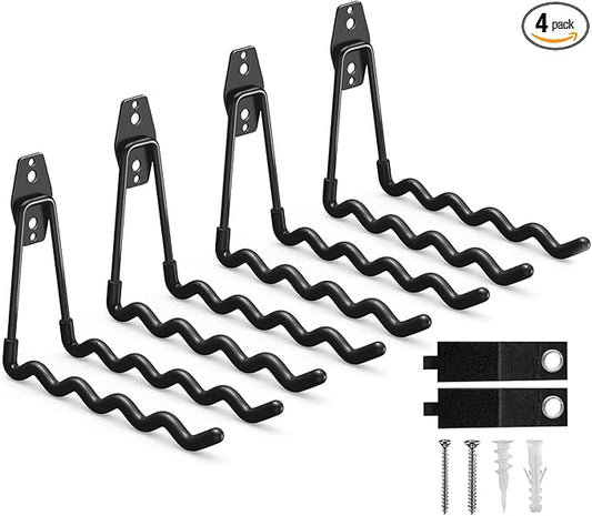 CRXCRC Garage Hooks, 4 Pack Wave Hooks by CRXCRC