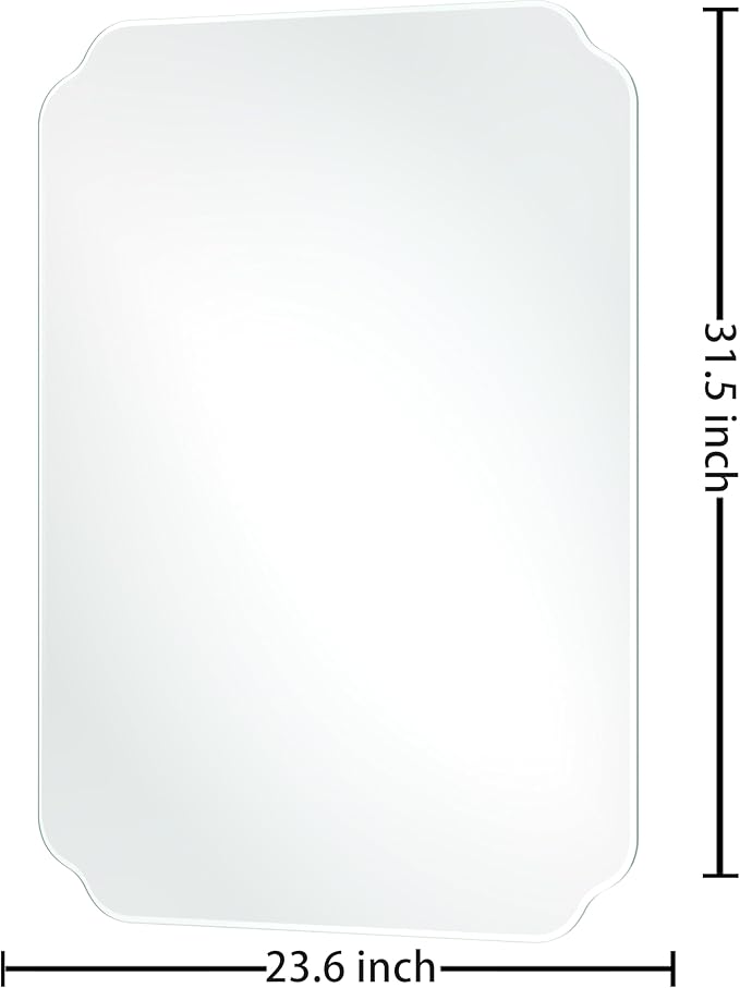 Bathroom Mirrors for Over Sink, Frameless Mirrors for Wall, 24x32 Inch Beveled - Image 7