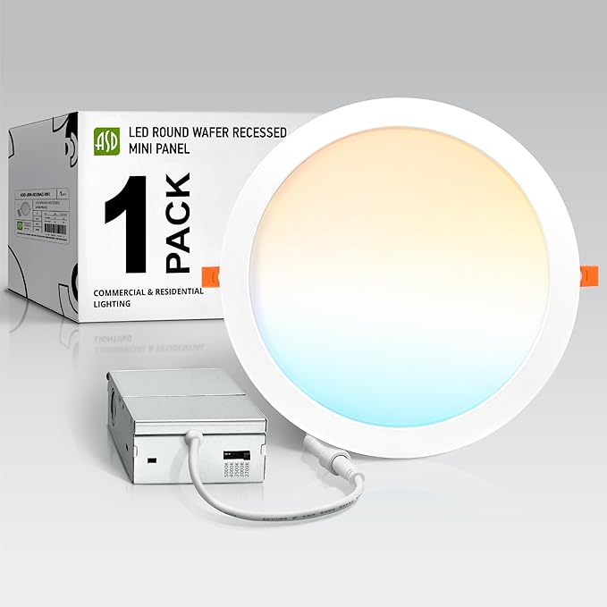 ASD 1 Pack 11/12 Inch LED Recessed Lighting 24W, 5 CCT 2700K-5000K CRI90+ by ASDLightingCorporation