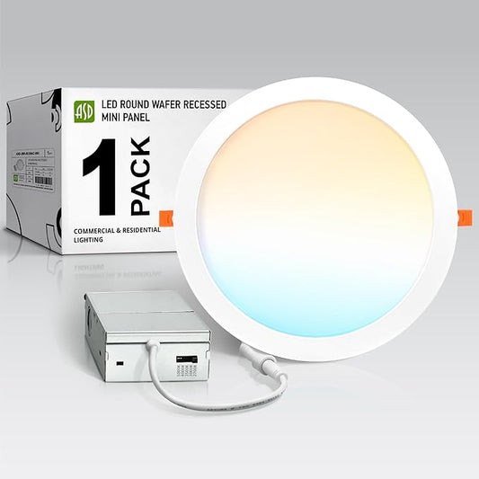 ASD 1 Pack 11/12 Inch LED Recessed Lighting 24W, 5 CCT 2700K-5000K CRI90+ by ASDLightingCorporation