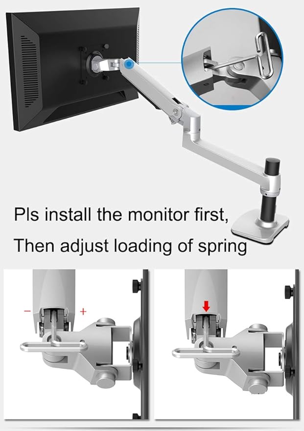 NBGYS XSJ8012WT Aluminum Alloy Mechanical Spring Arm Wall Mount Laptop Holder - Image 7