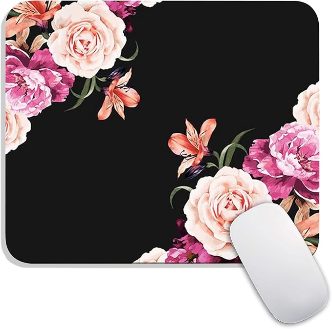 Armanza Square Mouse Pad Pretty Peony Flower, Personalized Premium-Textured by Armanza