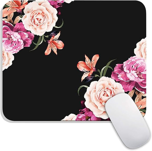 Armanza Square Mouse Pad Pretty Peony Flower, Personalized Premium-Textured by Armanza