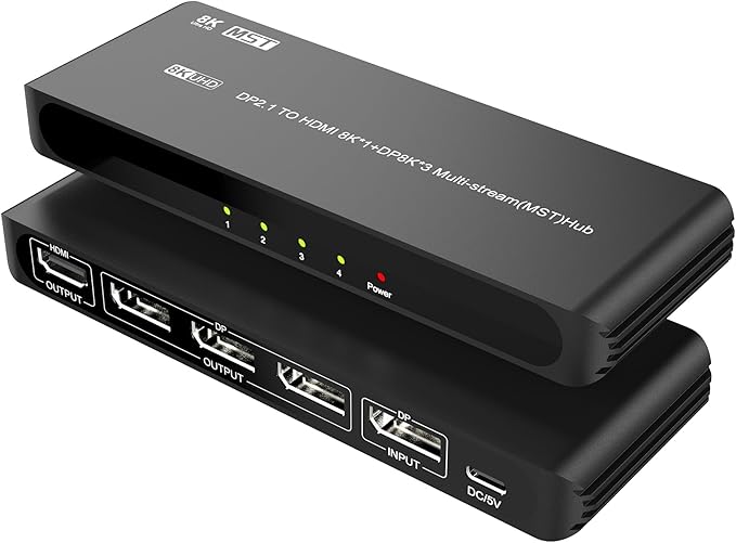 DisplayPort Splitter for 4 Monitors, Three DP by Unknown
