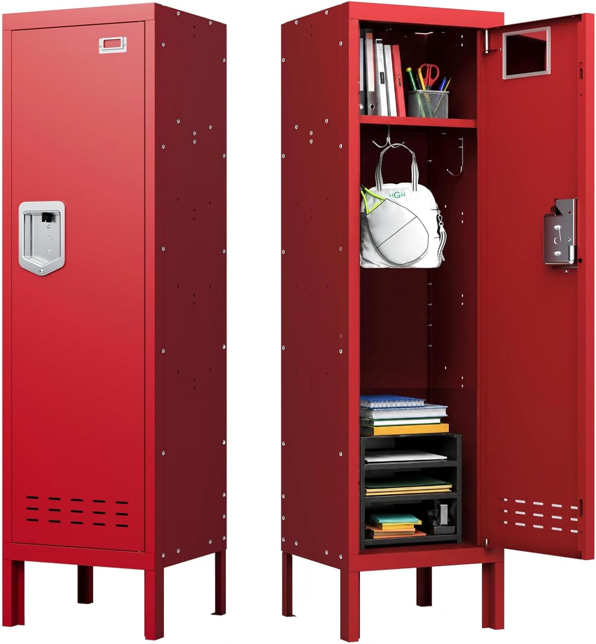 xyvaly 72" 6 door 16-gauge steel employee lockers, main product view