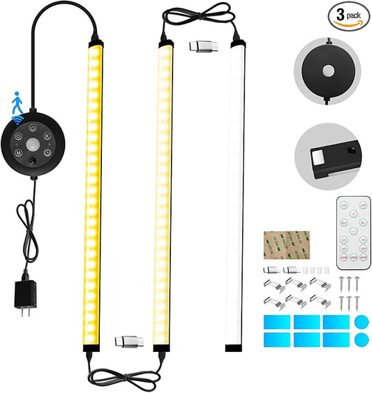 THLIFURE Black Plug in Under Cabinet Light bar by THLITURE