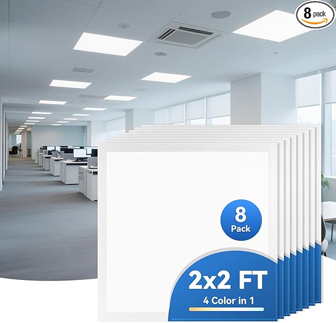 CycevSun 8-Pack 2x2 LED Flat Panel Light Drop Ceiling, 30/40/50W Selectable by CycevSun