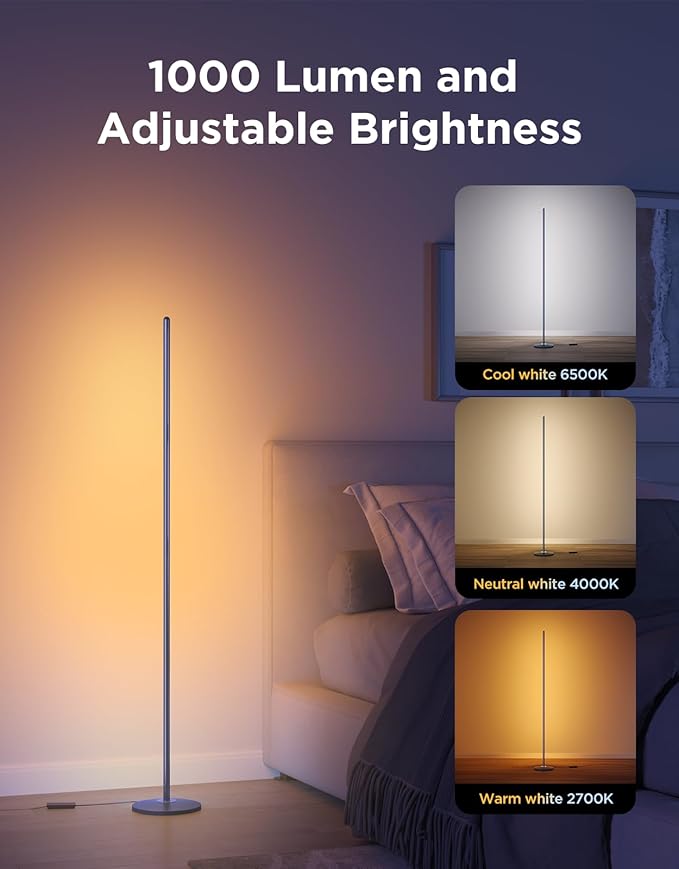 Govee RGBIC Floor Lamp Basic, LED Corner Lamp Works - Image 5