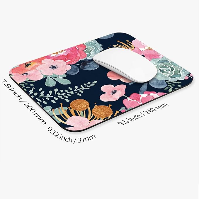 Armanza Square Mouse Pad Pink Flower, Personalized Premium-Textured Custom - Image 2