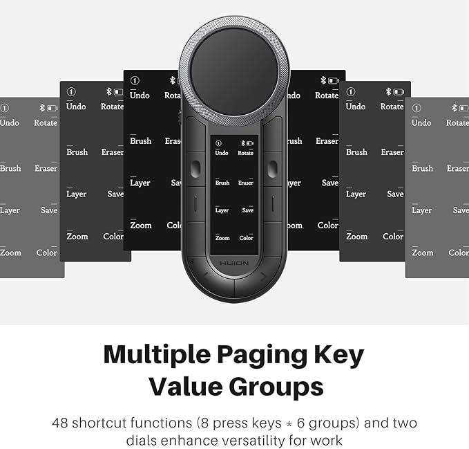 HUION Keydial Remote Bluetooth Programmable Keypad - Image 3